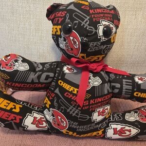 Kansas City Chiefs Logo Teddy Bear - Black & Red